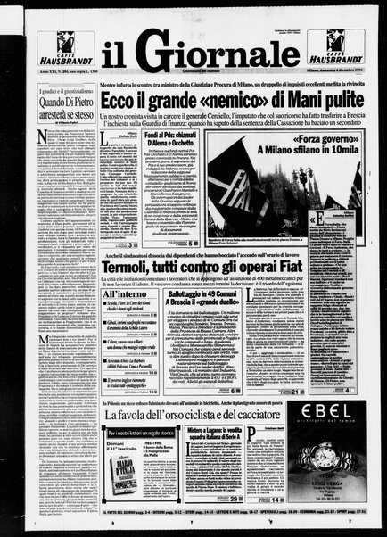 Il giornale : quotidiano del mattino